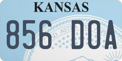 KS license plate 856DOA