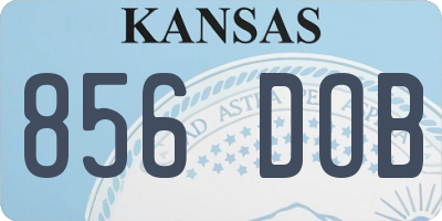 KS license plate 856DOB