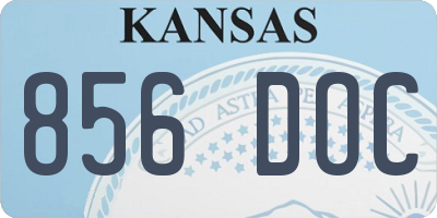 KS license plate 856DOC
