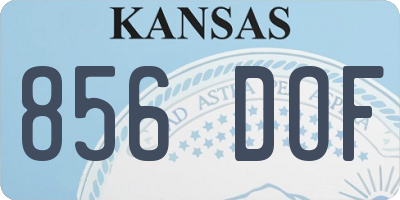 KS license plate 856DOF