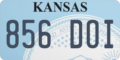 KS license plate 856DOI