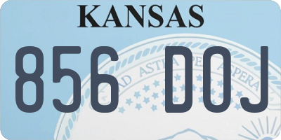 KS license plate 856DOJ