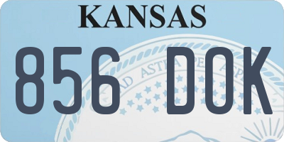 KS license plate 856DOK
