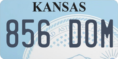 KS license plate 856DOM