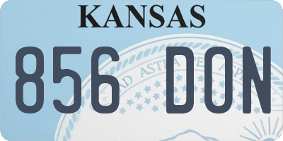 KS license plate 856DON