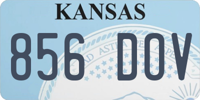 KS license plate 856DOV