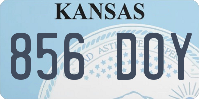 KS license plate 856DOY