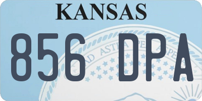 KS license plate 856DPA
