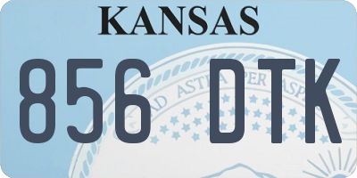 KS license plate 856DTK