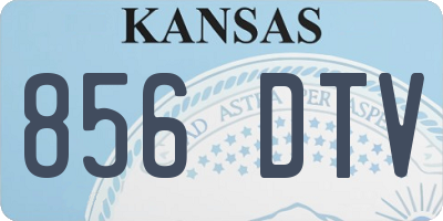 KS license plate 856DTV