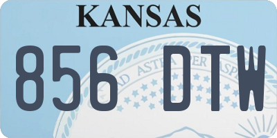 KS license plate 856DTW