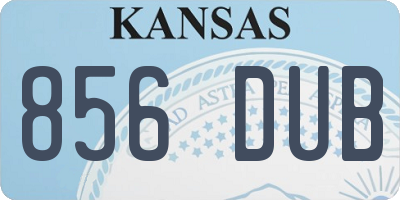 KS license plate 856DUB