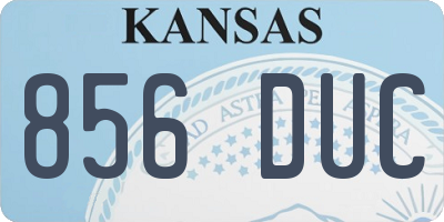 KS license plate 856DUC
