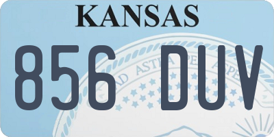 KS license plate 856DUV
