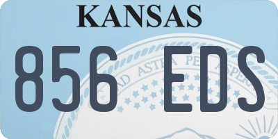 KS license plate 856EDS