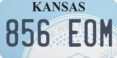 KS license plate 856EOM