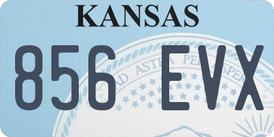 KS license plate 856EVX
