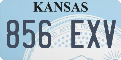 KS license plate 856EXV