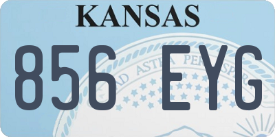 KS license plate 856EYG