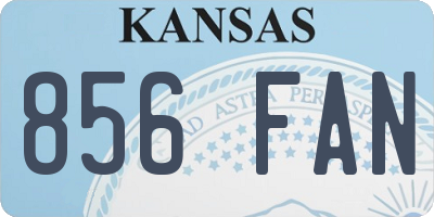 KS license plate 856FAN