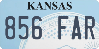 KS license plate 856FAR