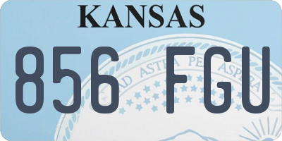 KS license plate 856FGU