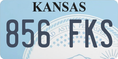 KS license plate 856FKS
