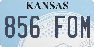 KS license plate 856FOM