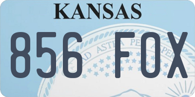 KS license plate 856FOX