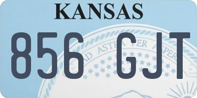 KS license plate 856GJT