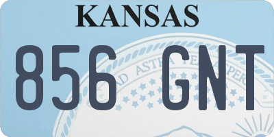 KS license plate 856GNT