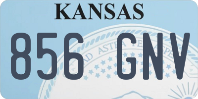 KS license plate 856GNV