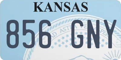 KS license plate 856GNY