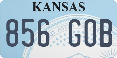 KS license plate 856GOB