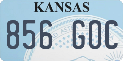 KS license plate 856GOC