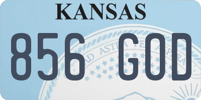 KS license plate 856GOD