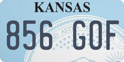 KS license plate 856GOF