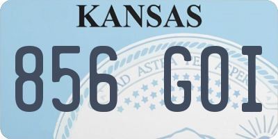 KS license plate 856GOI