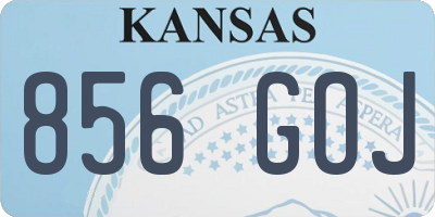 KS license plate 856GOJ