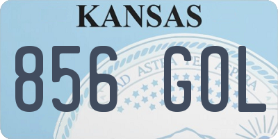 KS license plate 856GOL