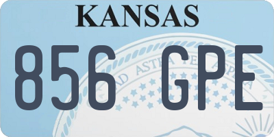 KS license plate 856GPE