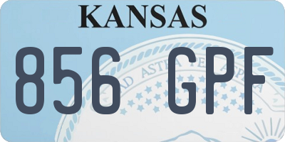KS license plate 856GPF