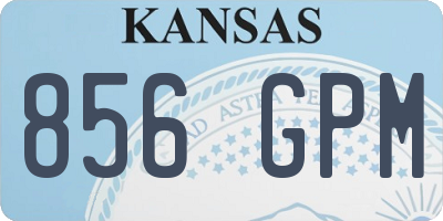 KS license plate 856GPM