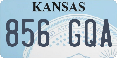 KS license plate 856GQA