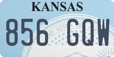 KS license plate 856GQW