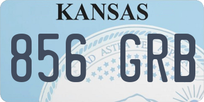 KS license plate 856GRB