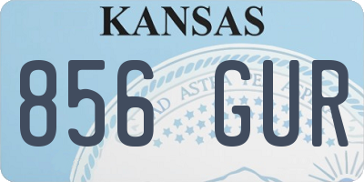 KS license plate 856GUR