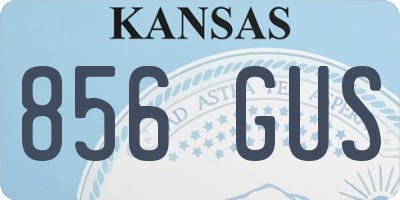 KS license plate 856GUS