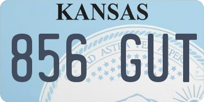 KS license plate 856GUT