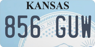 KS license plate 856GUW
